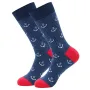 5 Pairs Fashion Colorful Men's Business Dress Socks High Quality Stripe Dots Anchor Large Size Men Cotton Socks Soft Breathable Elastic Long Socks