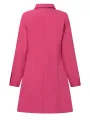VONDA Women's Casual Solid Color Lapel Knee Dresses with Pockets
