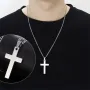 Fashion Cross Pendant Necklace Women Men Stainless Steel Link Chain Charm Necklace Cool Boys Girls Punk Hip Hop Jewelry Gift