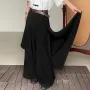 INCERUN Mens Pant Irregular Splicing Solid Color Men Pant Skirt Fashion Solid Color Streetwear Male Trousers