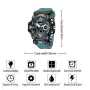 SMAEL Men LED Luminous Waterproof Sports Digital Dual Display Watch Multifunctional Outdoor Calendar Alarm Watch