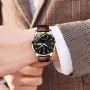 POEDAGAR Luxury Rhinestone Business Men Quartz Watch Calendar Week Luminous Pointer Leather Strap Waterproof Wristwatch
