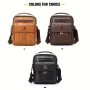WEIXIER PU Leather Men's Messenger Bag Trend Retro Business Men's Shoulder Bag Waterproof Carry-on Bag Crossbody Bag Men's Backpack