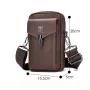 BULLCAPTAIN Genuine Leather Men's Waist Bags Crossbody Bages Multifunctional 7-inch Mobile Phone Practical Bag for Male Casual Shoulder Messenger Bages