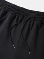 Mens Tribal Patchwork Japanese Letter Pocket Drawstring Pants