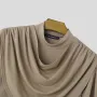 INCERUN Men's Layered Design Swing Collar Long Sleeve Tshirt Comfy Soft Loose Fit Sleeve T-Shirt for Men Plus Size