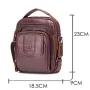 BULLCAPTAIN Genuine Leather Messenger Bag for Men Adjustable Shoulders Sling Crossbody Bags for Travel Work Business Handbag