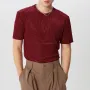 INCERUN Men T-Shirts Fashion Solid Color Skinny Elastic Top Tee Casual Summer Round Neck Short Sleeve Mens Clothing