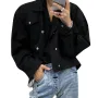 INCERUN Men Solid Color Long Sleeve Jackets Daily Casual Short Jacket for Men Sterrtwear Top Plus Size Spring Fall