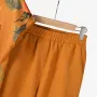 ZANZEA Women's 2pcs Suits Floral Short Sleeve O-Neck Top Elastic Waist Wide Leg Trousers Vintage Sets