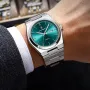 POEDAGAR Luxury Men Quartz Watch Waterproof Luminous Sport Watches Date Week Stainless Steel Male Wristwatch