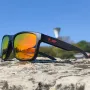 KDEAM Classic Square Frame Polarized Sunglasses UV400 Protection Sport Sun Eyewear for Outdoor Cycling Driving Fishing