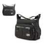 Men's Large Capacity Business Casual Crossbody Bag Multiple Pockets Soft Lightweight Nylon Fabric Adjustable Strap Messenger Bag