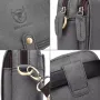 BULLCAPTAIN Casual Sports Mini Genuine Leather Crossbody Bag Men Casual Functional Cowhide Pack Outdoor Hiking Shoulder Bag