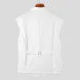 INCERUN Men Waistcoats Solid Color Sleeveless Vest Coat Fashion Design Button Mens Suits Party Casual Male Clothing Top
