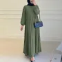 ZANZEA Fashion Women Ethnic Dress Elegant Lantern Sleeve Maxi Dresses Plain A-Line Sundress