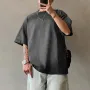 INCERUN Mens Gradient Short-Sleeve T-Shirt Fashion Daily Comfortable Crew Neck Tshirt for Couple