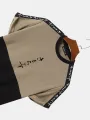 ChArmkpR Mens Japanese Embroidered Patchwork Knit Short Sleeve T-Shirts