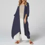 Cardigan lungo asimmetrico con apertura frontale in tinta unita Celmia