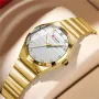 CURREN Women's Simple Rhinestones Quartz Watches Fashion Luminous waterproof Stainless steel Ladies Wristwatches