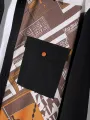 ChArmkpR Mens Casual Long Sleeve Shirt Vintage Geometric Print Patchwork Flap Pocket Lapel Shirt without T-shirt
