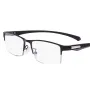 Anti-blue Light Ultra-light Mens Business Half Rimless Reading Glasses Metal Rectangular Presbyopia Glasses Classic Readers