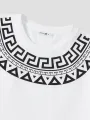 ChArmkpR Mens Geometric Tribal Stitching Short Sleeve Soft T-Shirts