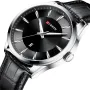 CURREN Simple Business Men Quartz Watch Comfortable Leather Strap Waterproof Auto Date Wristwatch