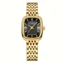 CURREN Fashion Rhinestone Deco Stainless Steel Strap Square Quartz Watch Waterproof Casual Business Women's Wristwatch