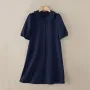 ZANZEA Elegant Style Women Shirt Dress Holiday Casual Raglan Sleeve Sundress Turn-Down Collar Solid Mini Vestidos Dress
