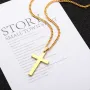 Fashion Cross Pendant Necklace Women Men Stainless Steel Link Chain Charm Necklace Cool Boys Girls Punk Hip Hop Jewelry Gift