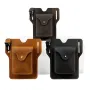 Ekphero Retro Men's Waist Bag Genuine Leather Belt Bag Key Waist Work Pocket Phone Bag for Belt Wearable Holster