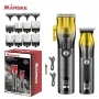 MARSKE 2 In 1 Electric Hair Clipper Set for Men Cordless Rechargeable Trimmer Kit with LCD Display 6500 RPM