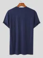Mens Solid Short Sleeve Knit T-shirt