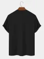 ChArmkpR Mens Japanese Rose Print Patchwork Crew Neck Short Sleeve T-Shirts
