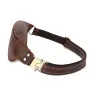 BULLCAPTAIN Riñonera de piel auténtica para hombre, bandolera informal de piel de Caballo Loco, clásica, retro, para exteriores, para montañismo, para teléfono móvil