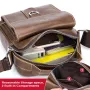 BULLCAPTAIN Genuine Leather Men's Messenger Bag Casual Crossbody Handbag Gift for Man Business Shoulder Bag