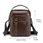 BULLCAPTAIN Genuine Leather Men's Shoulder Bag Small Handbag Fashion Crossbody Bag for Men Daily Casual Travel Messenger Bag for 7.9inch Ipad