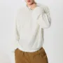 INCERUN Herr Enfärgad Tröja Avslappnad Bekväm Överdimensionerad Fuskpäls Långärmad Tröja Plusstorlek Rund Halsad Pullover för Herr Höst Vinter