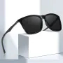 Fashion Black Square TAC Polarized Sunglasses UV400 Protection Sun Eyewear Glasses for Outdoor Cycling Driving Travel Fishing