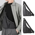 Fashion Anti-Theft Men's Chest Bag Casual Outdoor Sports Waterproof Cycling Triangle Sling Bag with Multiple Compartments