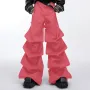 INCERUN Men Layered Pockets Design Casual Pants Fashion Wide Leg Trouser Male Bottom Streetwear Plus Size