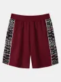 ChArmkpR Mens Two-piece Suits Ethnic Geometric Piped Stitching Crew Neck Two Pieces Outfits
