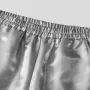 INCERUN Mens Sparkle Solid Color Long Pant Fashion Elastic Waist Trousers for Men