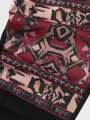 ChArmkpR Mens Japanese Vintage Geometric Pattern Patchwork Loose Drawstring Waist Pants