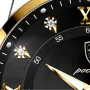 POEDAGAR Luxury Rhinestone Business Men Quartz Watch Calendar Week Luminous Pointer Leather Strap Waterproof Wristwatch