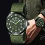 BIDEN 12/24Hours Scale Calendar Quartz Watch Outdoor Sports Luminous Waterproof Nylon Strap Men Wrist Watches