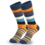 5 Pairs Men's Plus Size Dress Socks Crew Colorful Striped Funny Casual Mid Tube Socks Breathable Elastic Comfortable