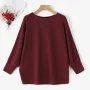 ZANZEA Daily Style Women Knitted Long Sleeve Crew Neck T-shirt Casual Solid Loose Work Tops