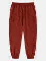 ChArmkpR Mens Pants Smile Face Print Drawstring Waist Loose Cargo Trousers